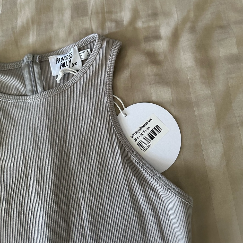 NWT Princess Polly Grey Romper Size US 4 - Picture 6 of 7